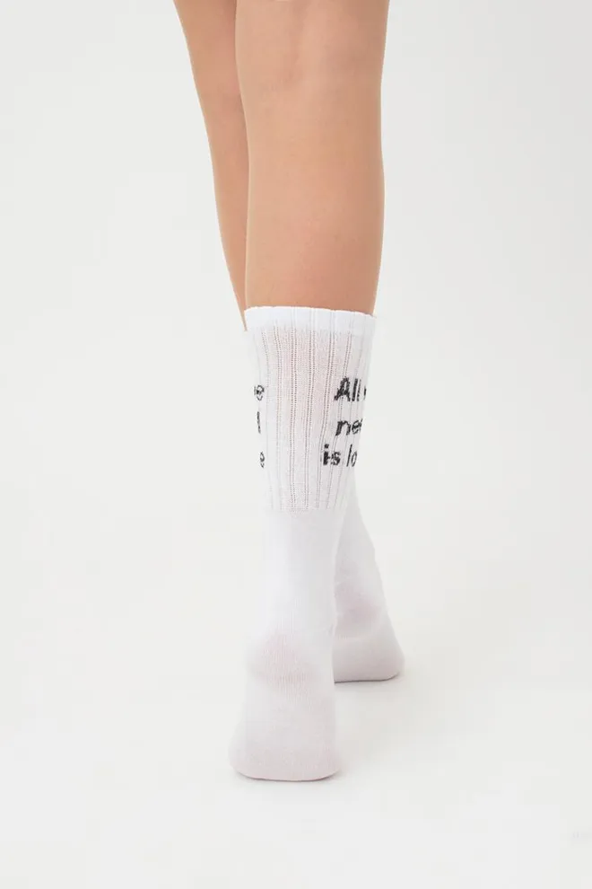 Жіночі високі шкарпетки з написом Ws4c-018 Giulia (bianco)