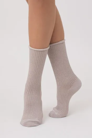 Носки женские с люрексом Ws4 lurex rib 001 Giulia (moonlight) Носки женские с люрексом Ws4 lurex rib 001 Giulia (moonlight)