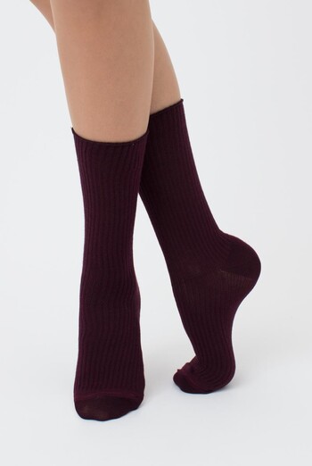 Шкарпетки жіночі високі в рубчик WS4 rib Giulia (vintage grape) Шкарпетки жіночі високі в рубчик WS4 rib Giulia (vintage grape)