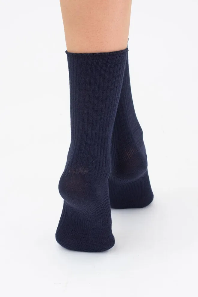 Шкарпетки жіночі високі в рубчик WS4 rib Giulia (navy)
