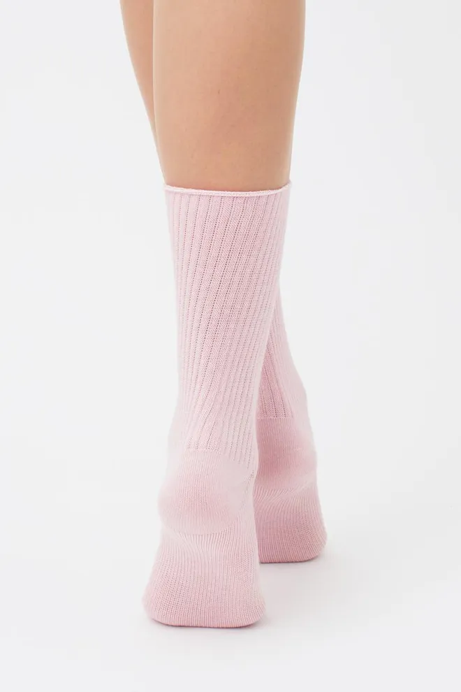Шкарпетки жіночі високі в рубчик WS4 rib Giulia (blushing bride), рожевий