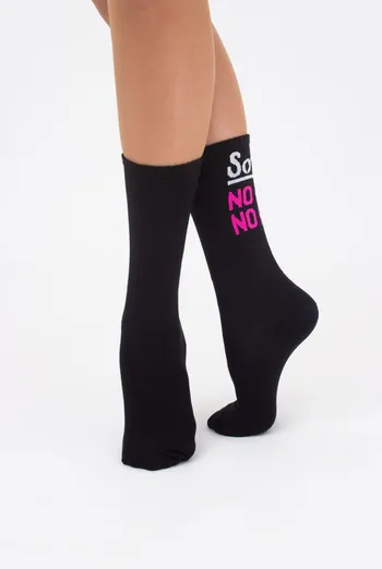Носки женские высокие с принтом Ws4 soft neon 003 Giulia (black/rose) Носки женские высокие с принтом Ws4 soft neon 003 Giulia (black/rose)