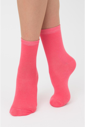 Шкарпетки жіночі класичні WSL color Giulia (coral), рожевий