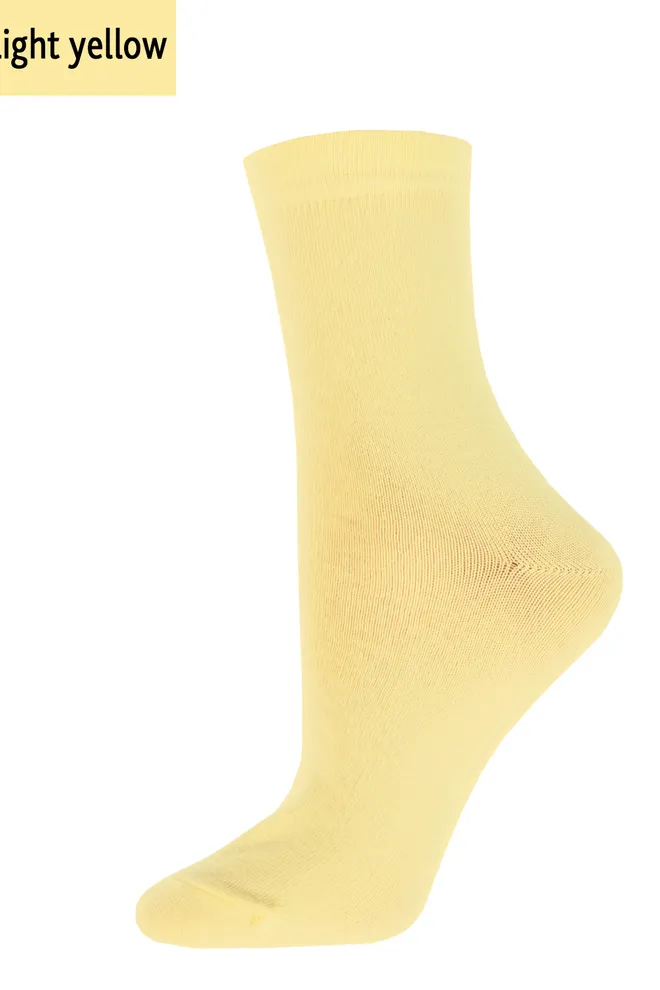 Шкарпетки жіночі класичні WSL color Giulia (light yellow)