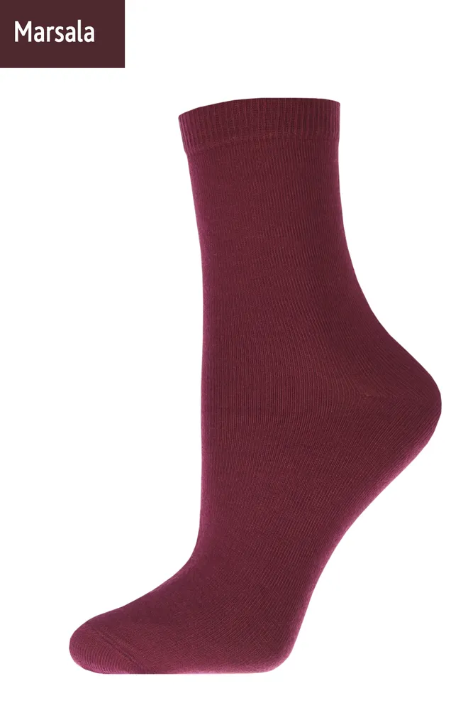 Шкарпетки жіночі класичні WSL color Giulia (marsala)