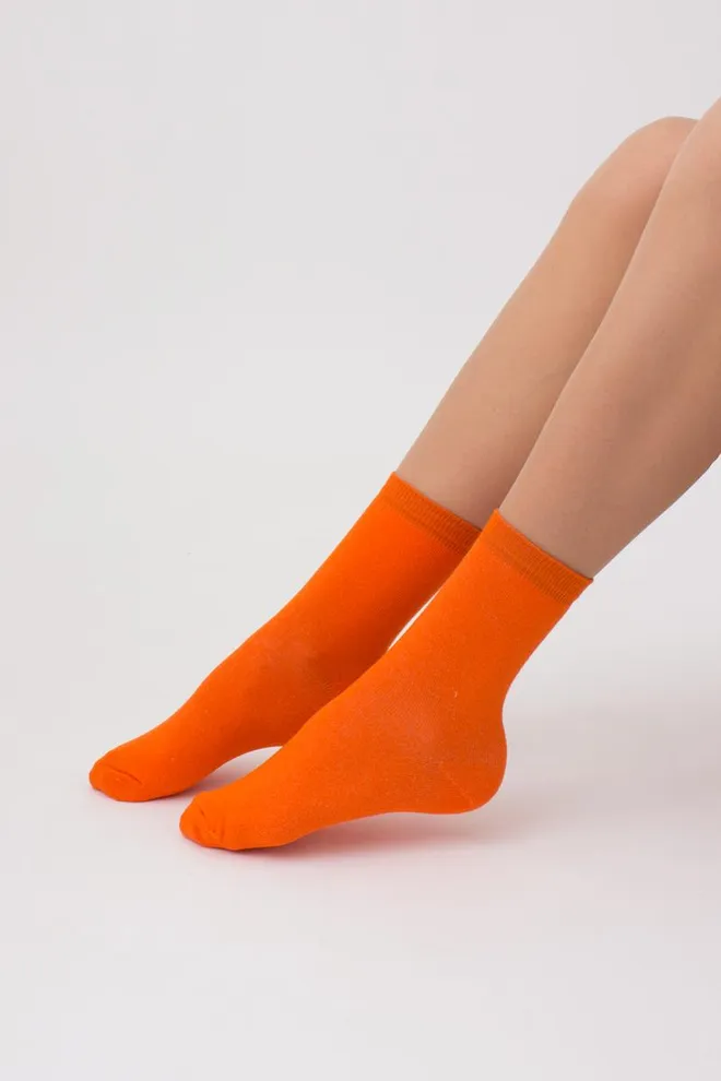 Шкарпетки жіночі класичні WSL color Giulia (orange)
