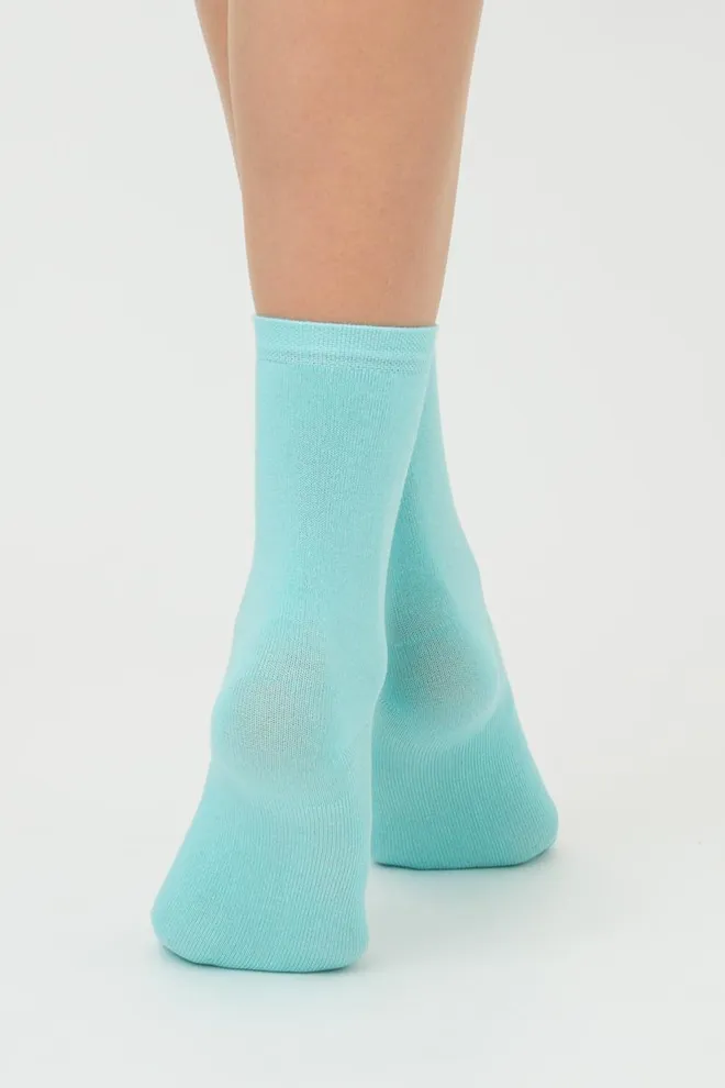 Шкарпетки жіночі класичні WSL color Giulia (light mint), зелений