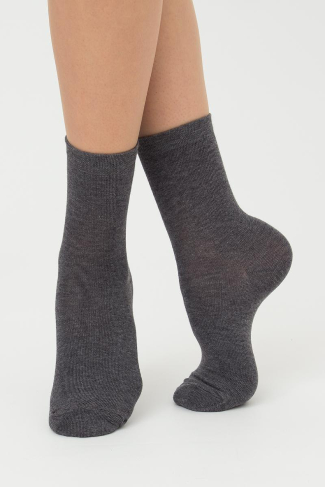 Шкарпетки жіночі класичні WSL color Giulia (dark grey melange)