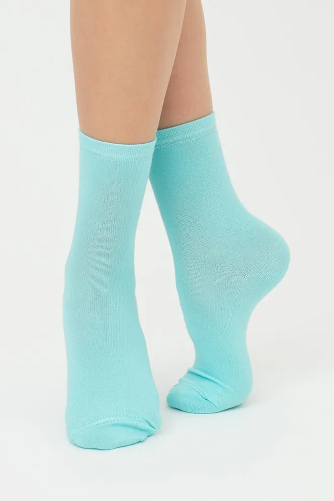 Шкарпетки жіночі класичні WSL color Giulia (light mint), зелений