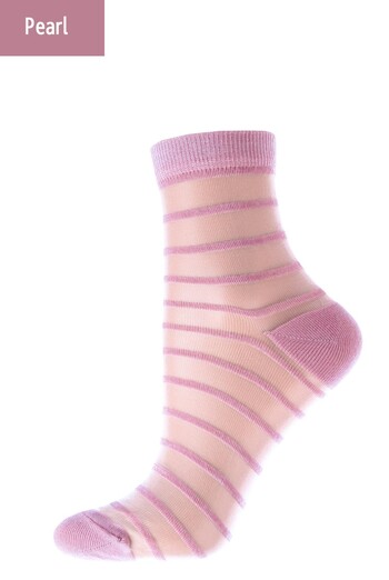 WSM-003 Жіночі шкарпетки прозорі в смужку TM GIULIA (pearl) WSM-003 Жіночі шкарпетки прозорі в смужку TM GIULIA (pearl)