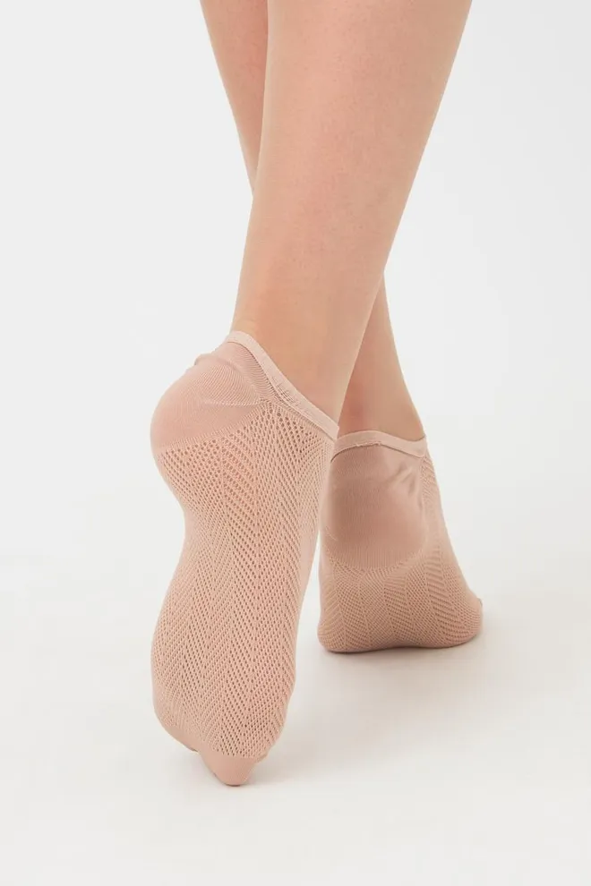 Шкарпетки жіночі невидимі спортивні WS0 air pa 002 Giulia (nude)