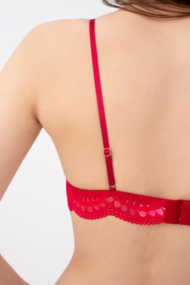 Мереживний бюстгальтер бралетт Xmas lace 1607/71 Giulia (red)