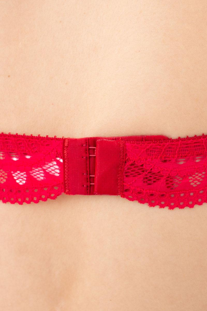 Мереживний бюстгальтер бралетт Xmas lace 1607/71 Giulia (red)