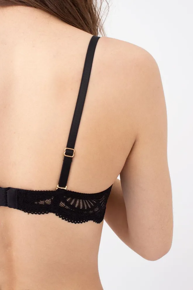 Кружевной бюстгальтер с формованными чашками Xmas lace 1712/32 Giulia (black)