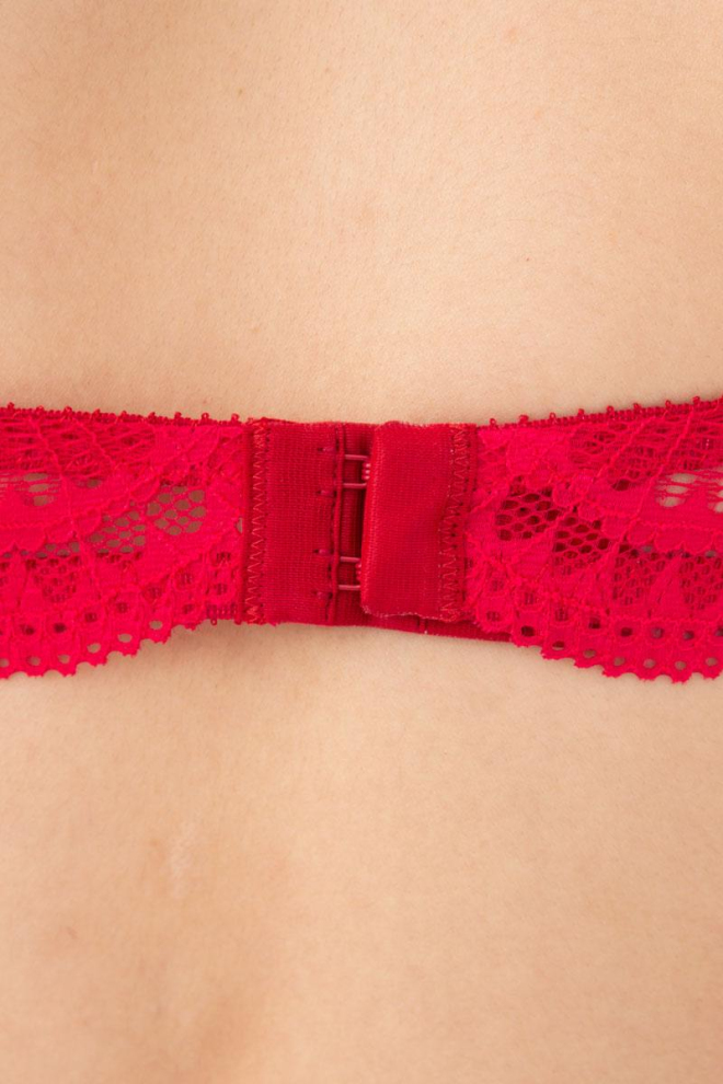 Мереживний бюстгальтер з формованими чашками Xmas lace 1712/32 Giulia (red)