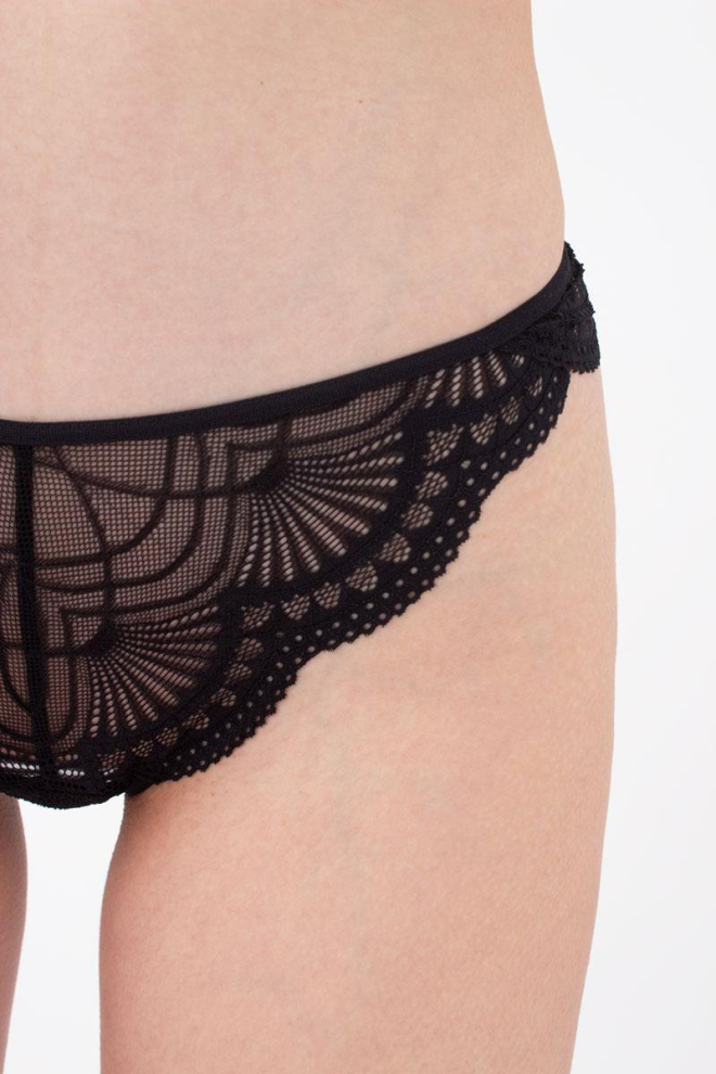 Мереживні труси бразиліана Xmas lace 2204/31 Giulia (black)