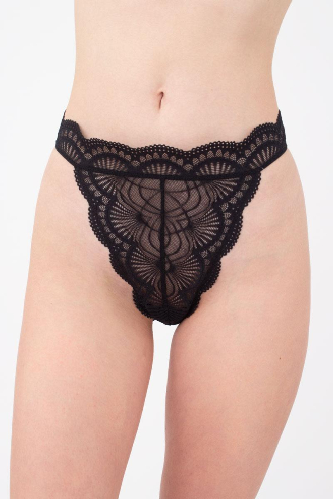Мереживні труси бразиліана Xmas lace 2217/31 Giulia (black)