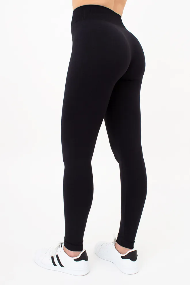 Безшовні спортивні легінси з мікрофібри LEGGINGS 02 Giulia (nero), чорний