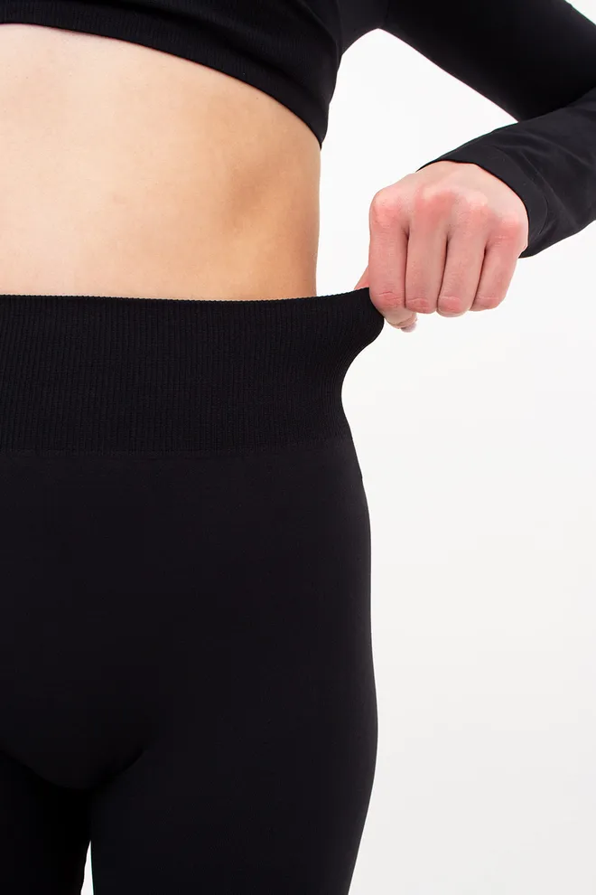 Безшовні спортивні легінси з мікрофібри LEGGINGS 02 Giulia (nero), чорний