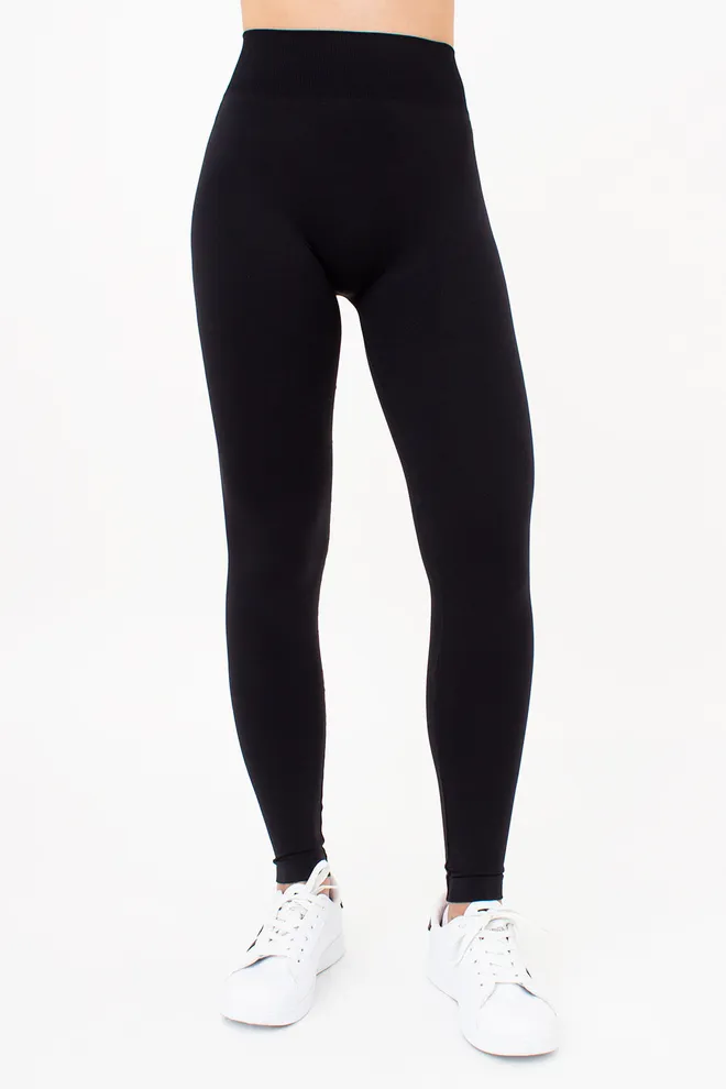 Безшовні спортивні легінси з мікрофібри LEGGINGS 02 Giulia (nero), чорний