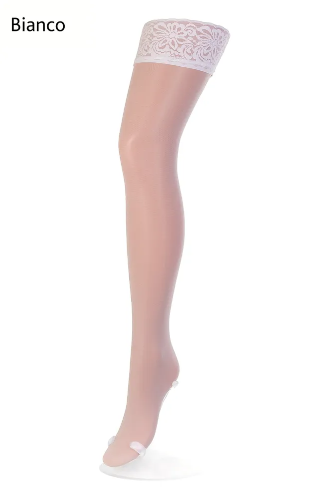 Панчохи на силіконовій резинці Emotion 40 den Giulia (bianco)