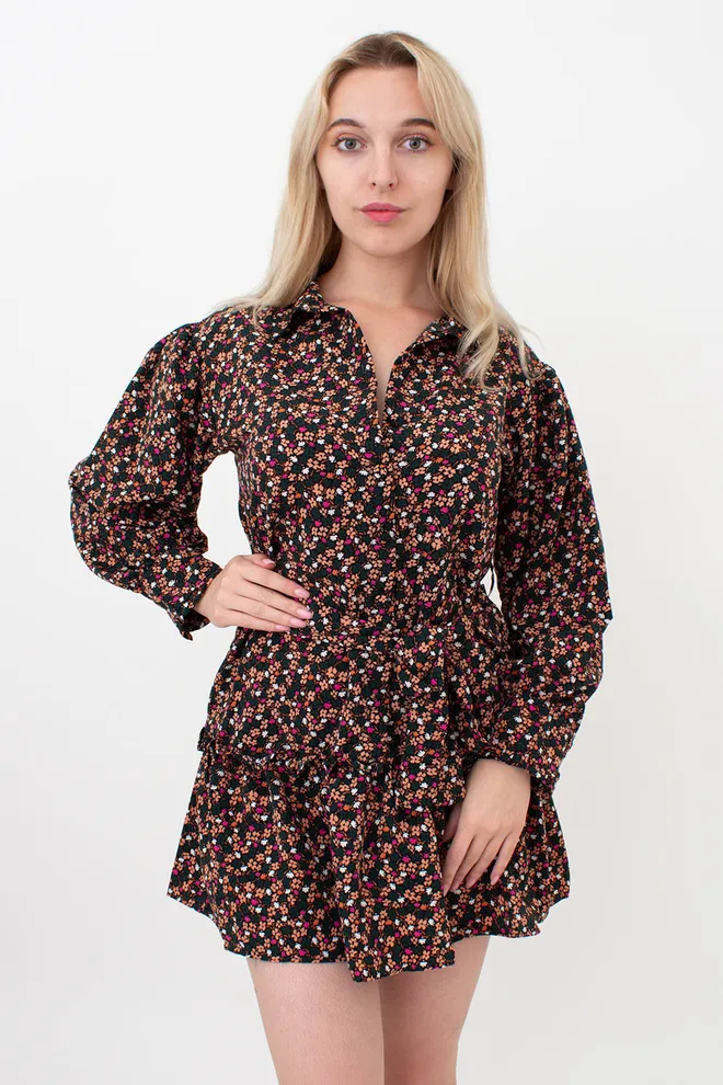 Сукня жіноча з квітковим принтом 6182 (кольоровий)