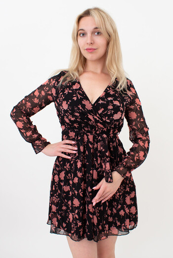 Сукня жіноча з шифону 1467 (кольоровий/рожевий) Сукня жіноча з шифону 1467 (кольоровий/рожевий)