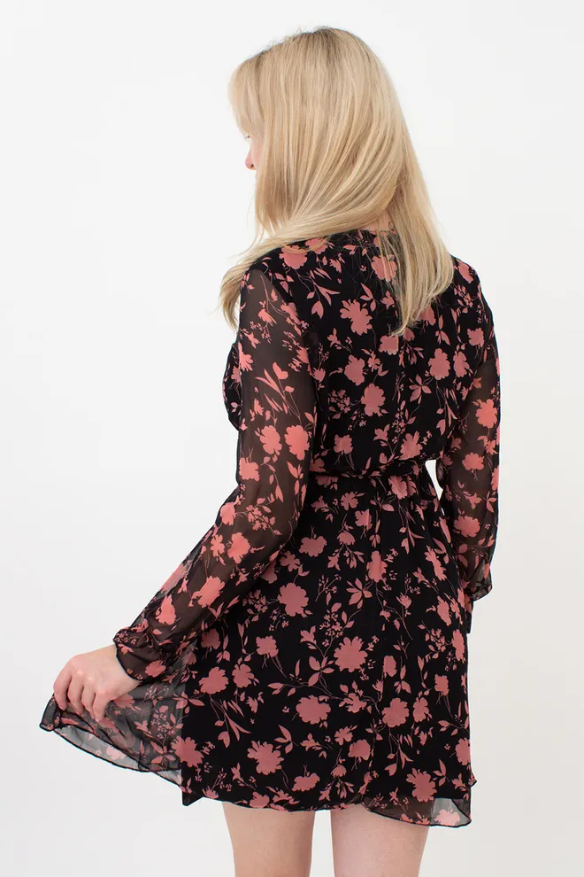 Сукня жіноча з шифону 1467 (кольоровий/рожевий)