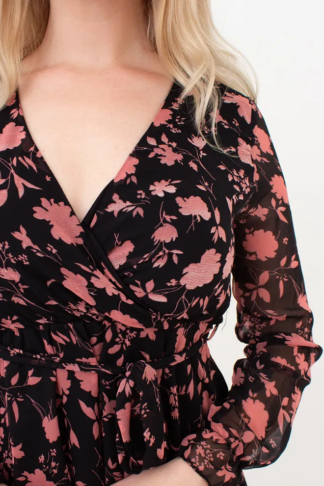 Сукня жіноча з шифону 1467 (кольоровий/рожевий)