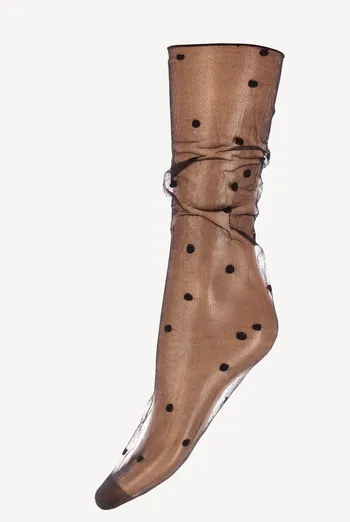 GM-002 Гольфи прозорі в дрібний горох TM GIULIA  (nero)