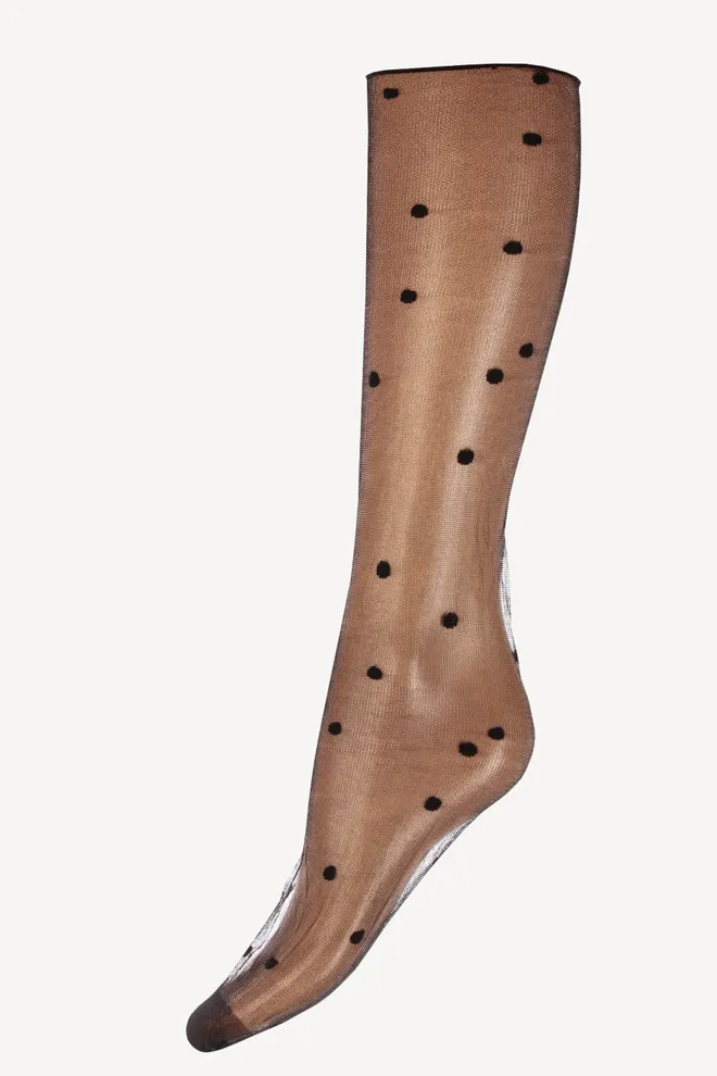 GM-002 Гольфи прозорі в дрібний горох TM GIULIA  (nero)