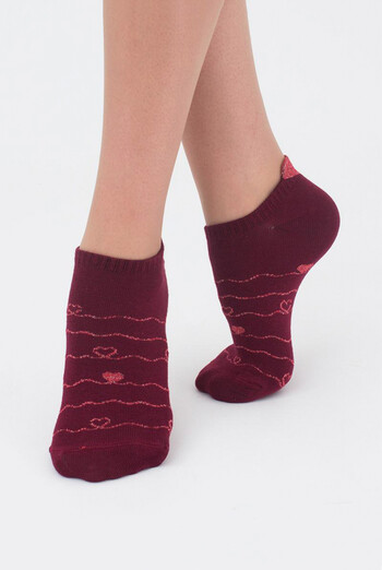 Шкарпетки жіночі короткі Ws1 lurex 003 Giulia (marsala)