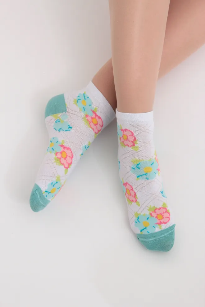 Набор цветных женских носков WS2 SET 7 Giulia (white/pastel/turquoise) белый/розовый/зеленый