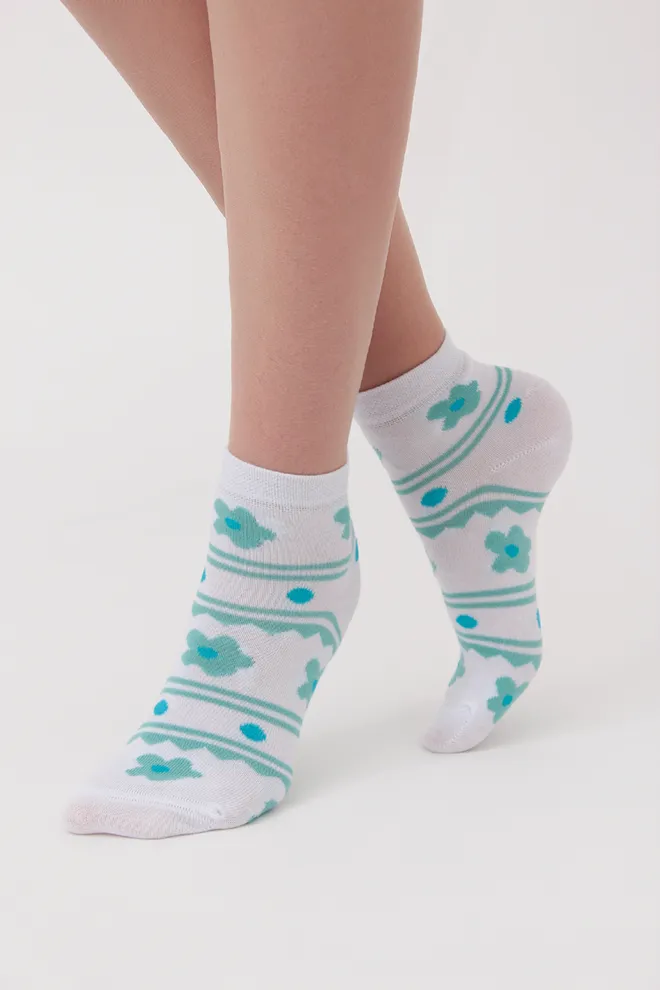 Набор цветных женских носков WS2 SET 7 Giulia (white/pastel/turquoise) белый/розовый/зеленый