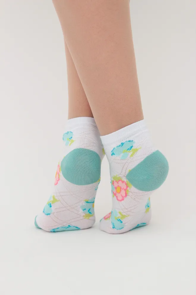 Набор цветных женских носков WS2 SET 7 Giulia (white/pastel/turquoise) белый/розовый/зеленый