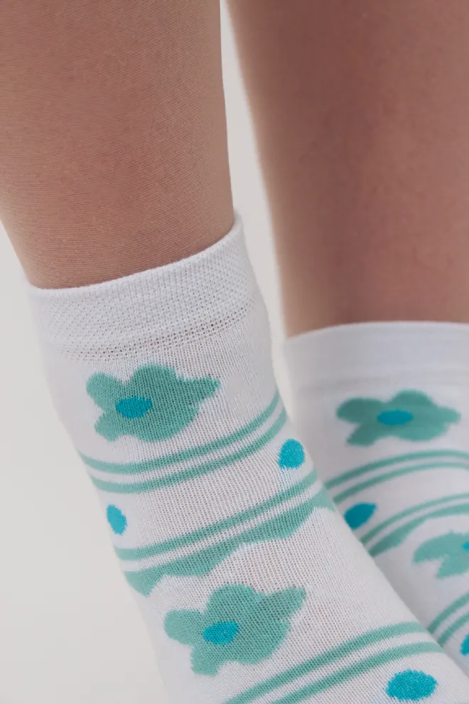 Набор цветных женских носков WS2 SET 7 Giulia (white/pastel/turquoise) белый/розовый/зеленый
