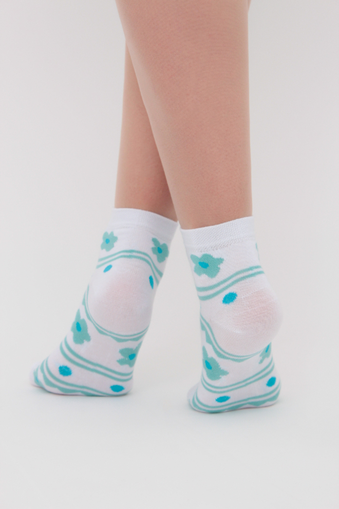Набір кольорових жіночих шкарпеток WS2 SET 7 Giulia (white/pastel/turquoise) білий/рожевий/зелений