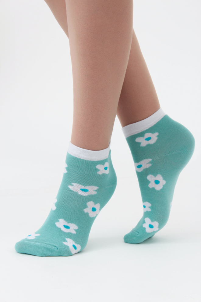 Набір кольорових жіночих шкарпеток WS2 SET 7 Giulia (white/pastel/turquoise) білий/рожевий/зелений