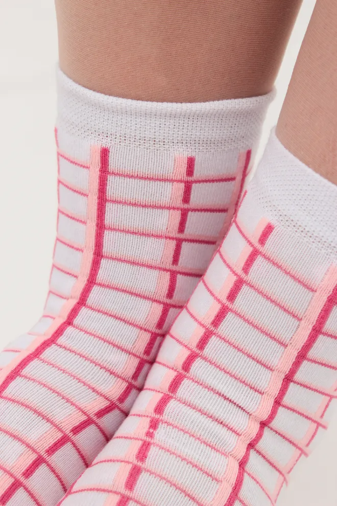 Набор цветных женских носков WS3 SET 9 Giulia (white/silver/iron/silver melange)  белый/серый