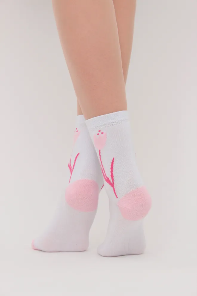 Набор цветных женских носков WS3 SET 9 Giulia (white/silver/iron/silver melange)  белый/серый