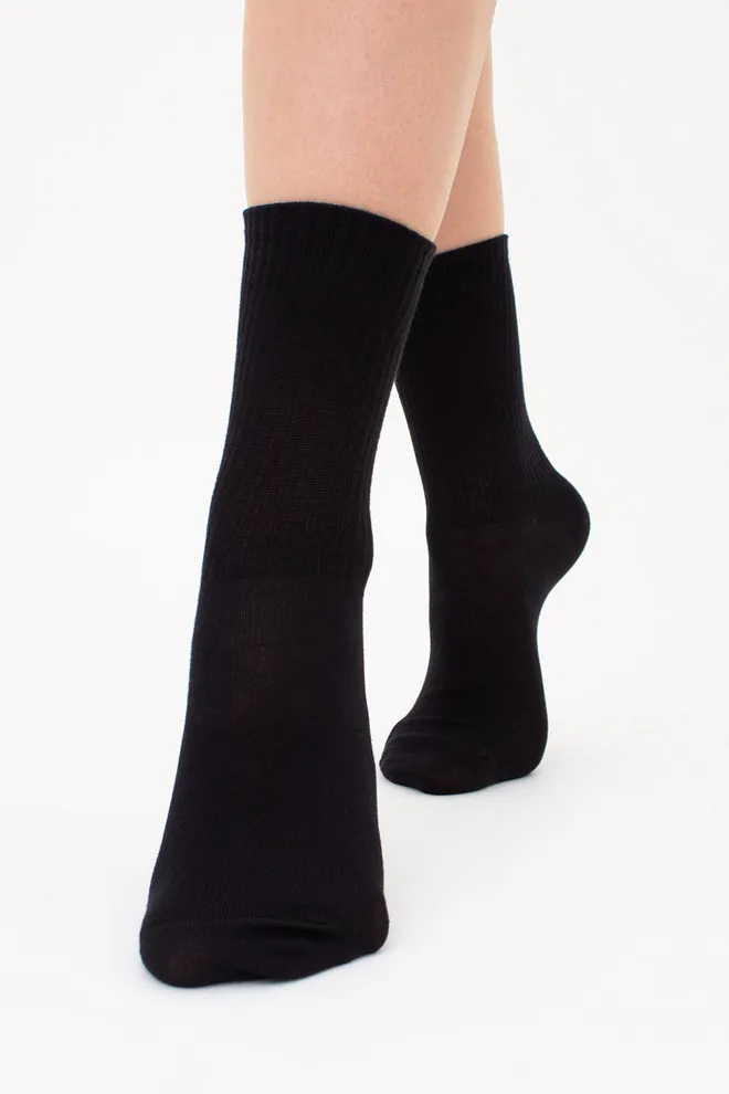 Бавовняні жіночі шкарпетки з сердечком WS3 VALENTINE 2501 Giulia (black), чорний