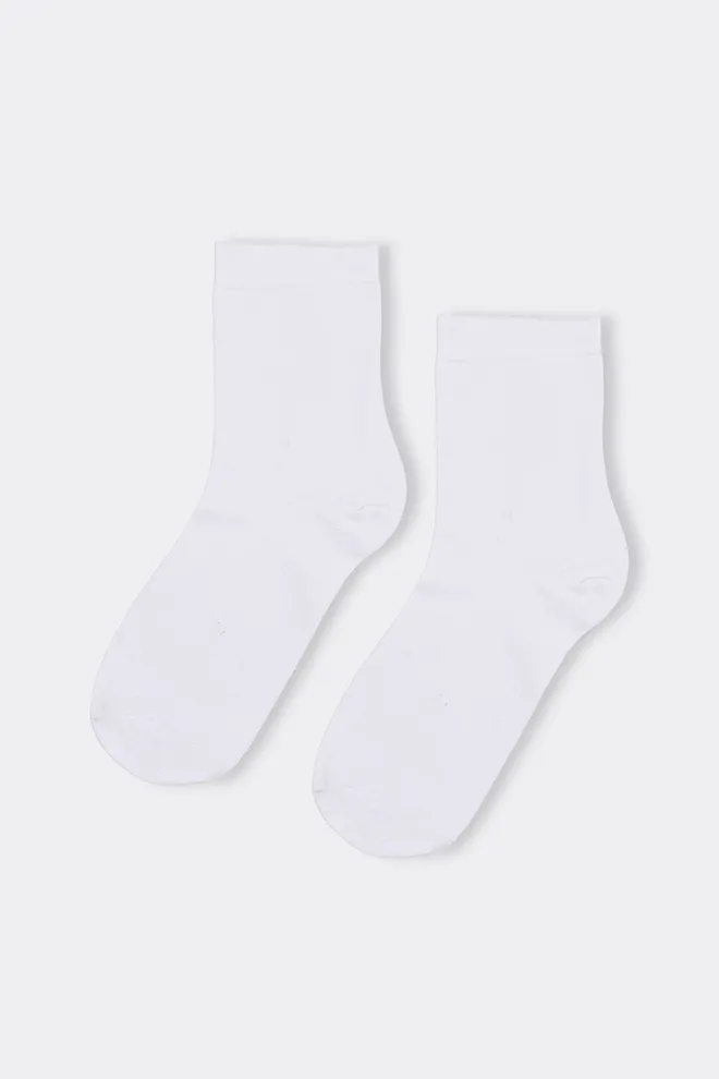 Чоловічі високі шкарпетки з бамбука MS3 BAMBOO Giulia (white), білий