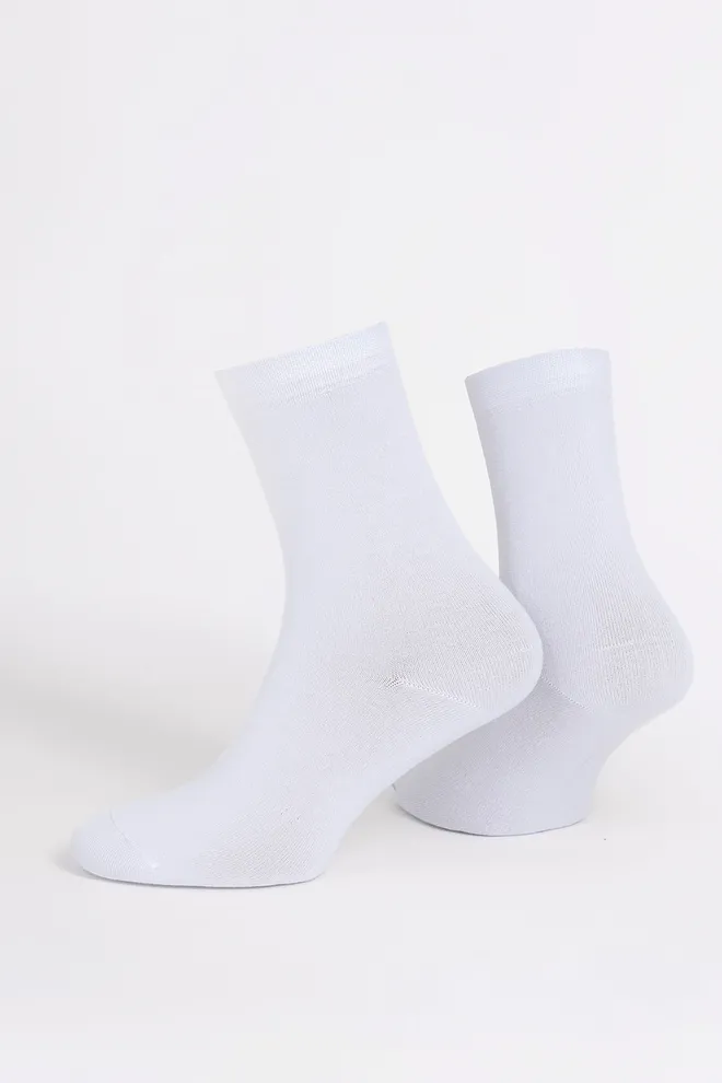 Чоловічі високі шкарпетки з бамбука MS3 BAMBOO Giulia (white), білий