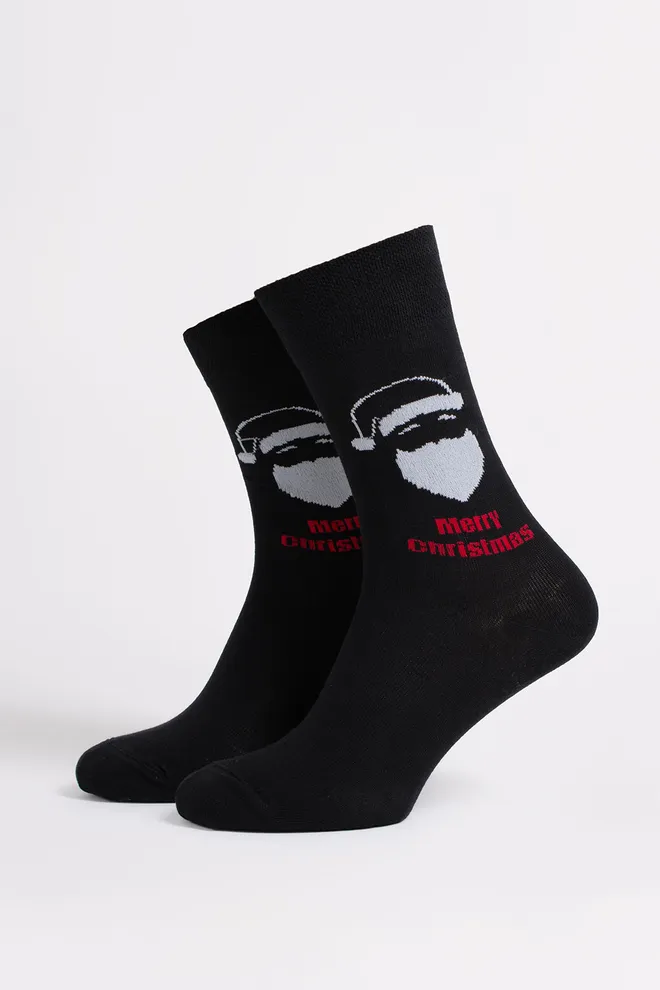 Чоловічі шкарпетки новорічні MS3 NEW YEAR 2603 Giulia (black), чорний