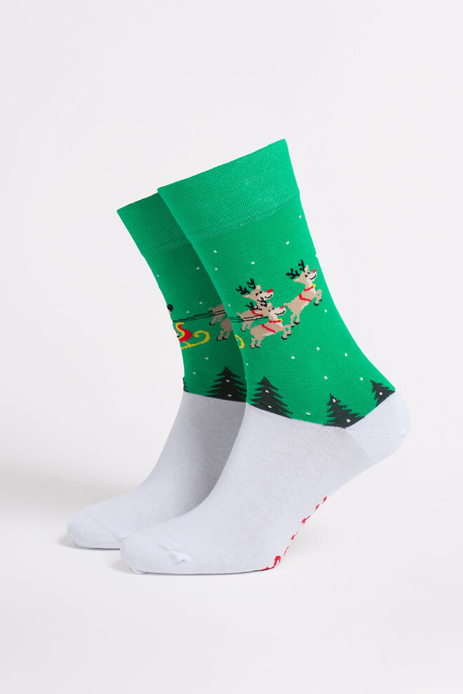 Чоловічі різдвяні шкарпетки MS3 NEW YEAR 2606 Giulia (green), зелений