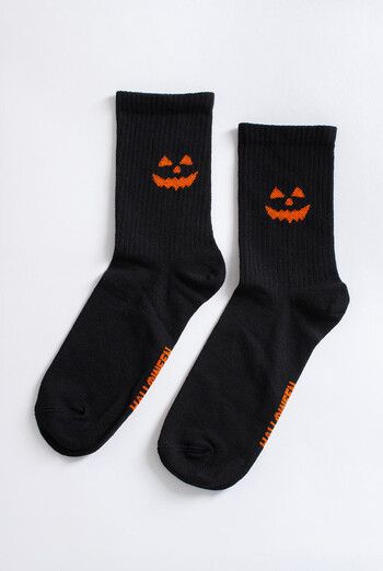 Чоловічі шкарпетки з посмішкою на Геловін MS3 HALLOWEEN STRONG 2501 Giulia (black), чорний
