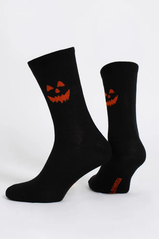 Чоловічі шкарпетки з посмішкою на Геловін MS3 HALLOWEEN STRONG 2501 Giulia (black), чорний