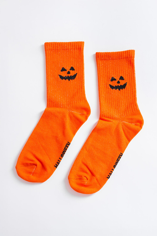 Чоловічі шкарпетки з посмішкою на Геловін MS3 HALLOWEEN STRONG 2501 Giulia (orange), помаранчевий
