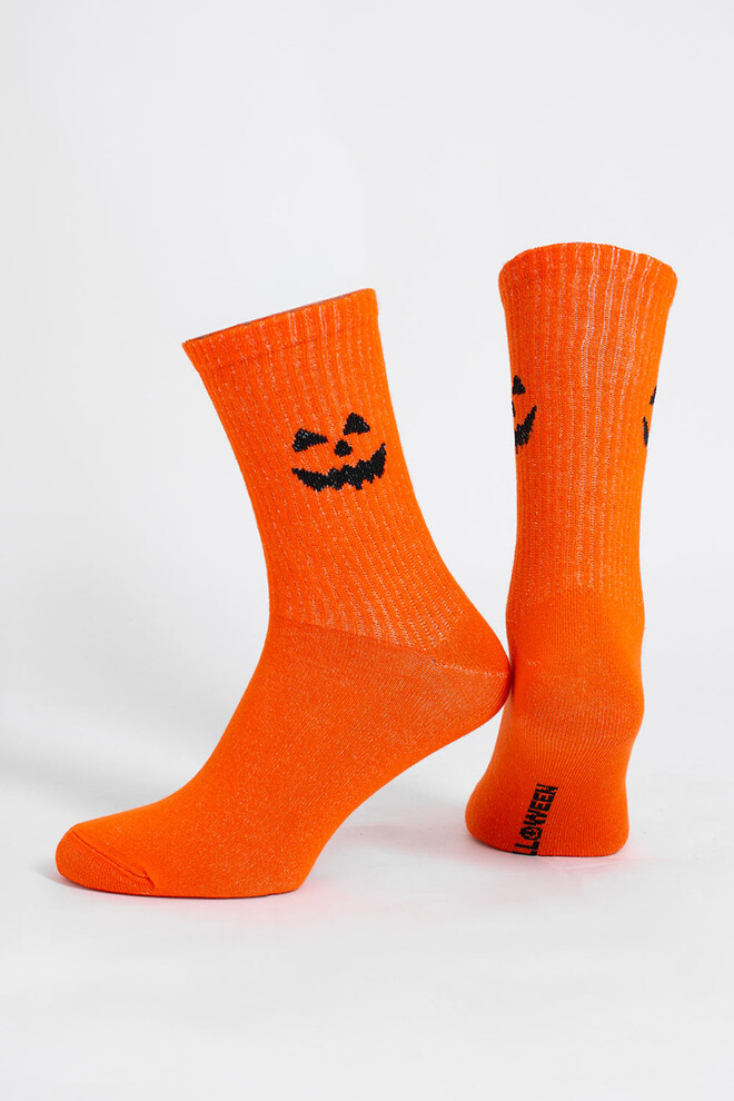 Чоловічі шкарпетки з посмішкою на Геловін MS3 HALLOWEEN STRONG 2501 Giulia (orange), помаранчевий