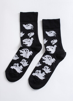 Мужские носки с привидениями MS3 HALLOWEEN 2505 Giulia (black), черный